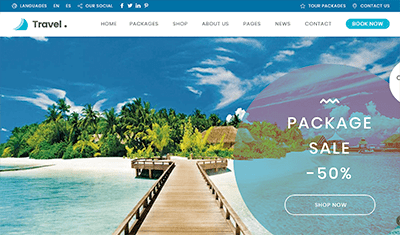Página web de turismo